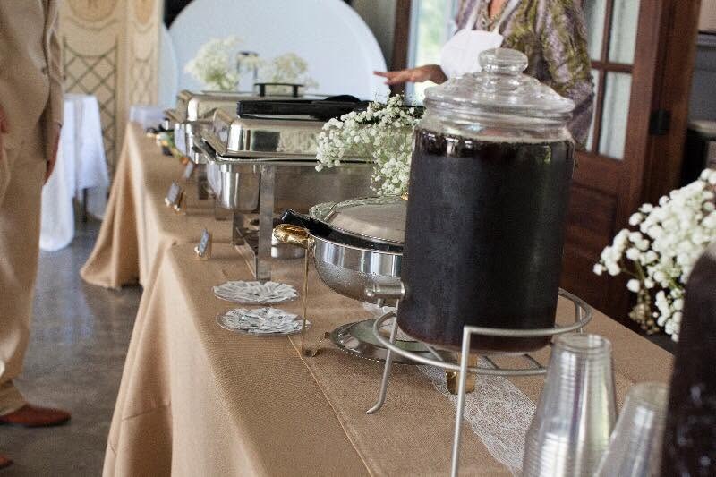 Elegant buffet and beverage service