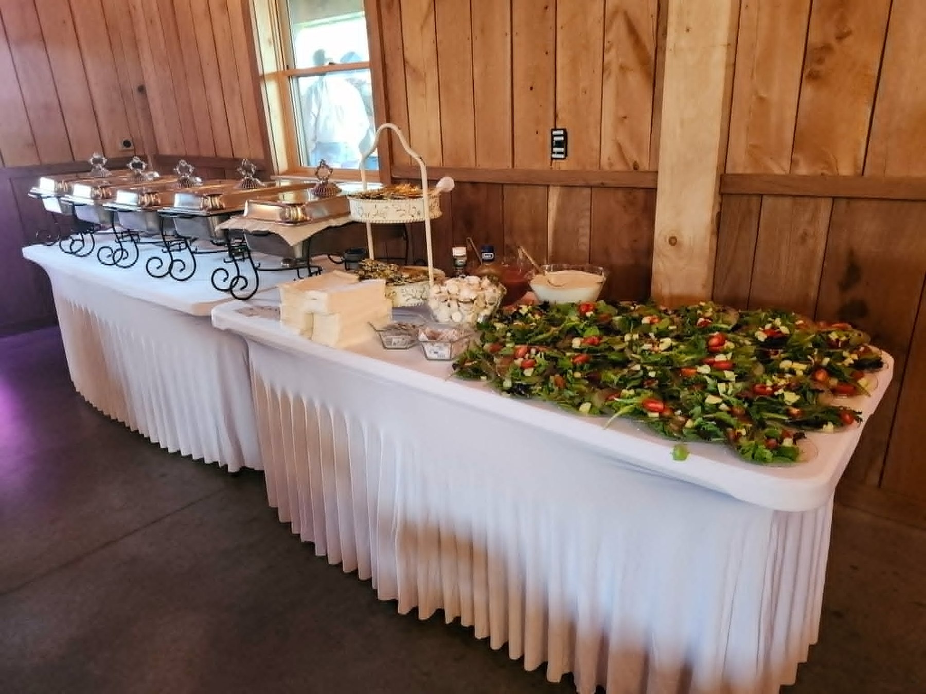 Rustic catered buffet