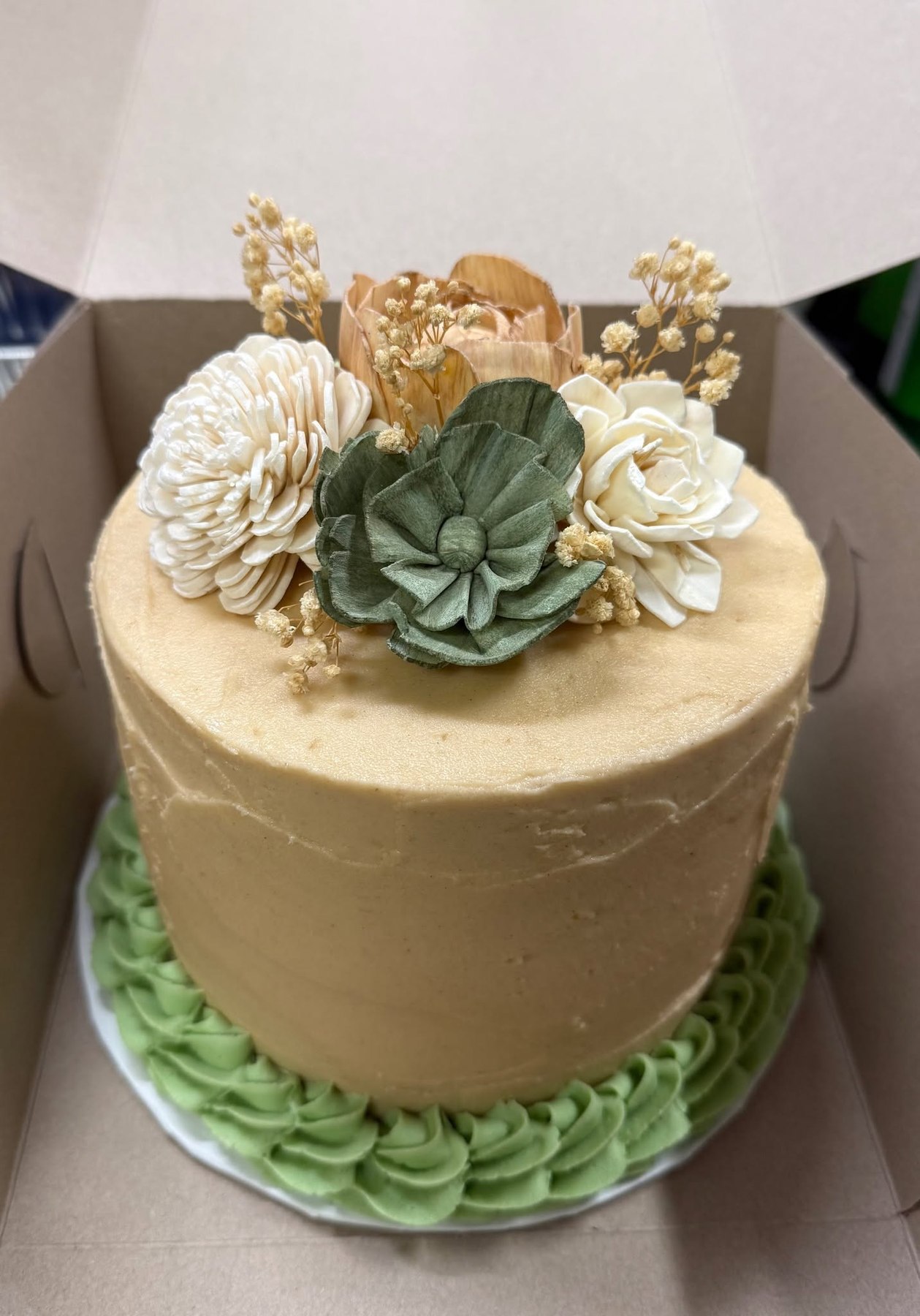 Sage botanical cake