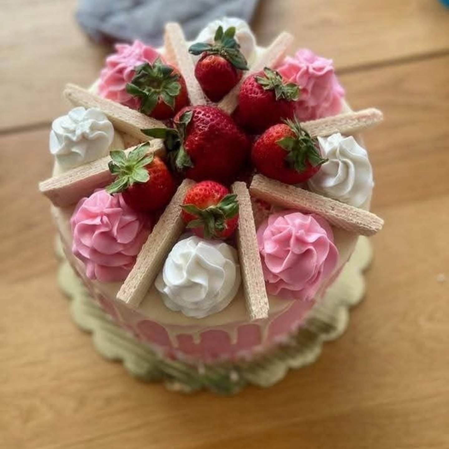 Strawberry celebration cake